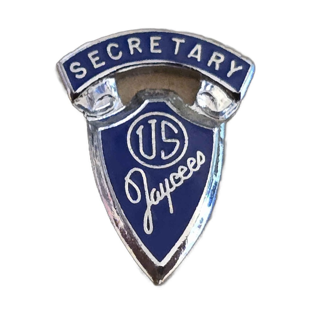United States Junior Chamber Secretary Position Jaycees Lapel Vest Hat Pin H22